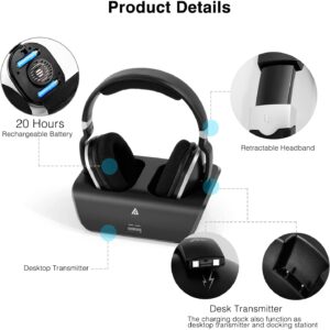 Artiste ADH300 - wireless headphones for TV under $100