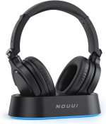 Nouui NU-TV002 V2 TV Headphones for Seniors with Transmitter Charging Base