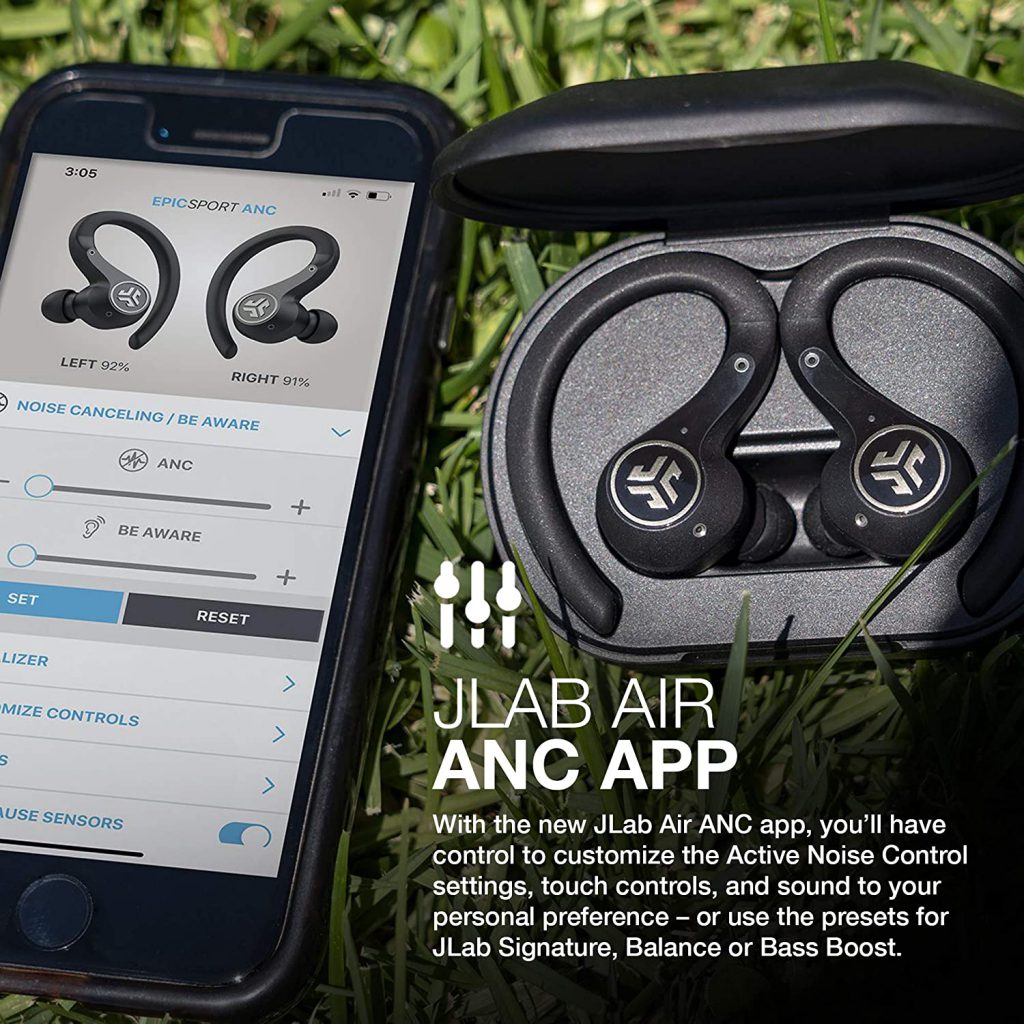 JLab Epic Air Sport ANC - True Wireless Earbuds for working out