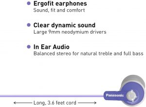 Cheapest in-ear headphones - Panasonic Ergofit