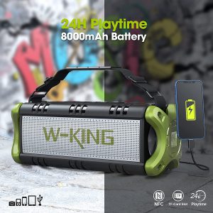 W-King D8 - Long battery life wireless speakers