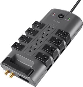 Belkin Surge power strip protector - 8 rotating & 4 stationary AC outlets