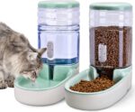 Kacoomi Automatic Dog Cat Feeder and Water Dispenser Gravity Food Feeder and Waterer Set