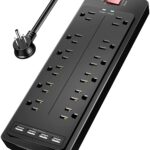 Nuetsa Surge Protector Power Stript 12 outlets + 4 USB ports