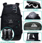 SEMSTY Ski Boot Bag, 55L Waterproof Ski and Snowboard Boots