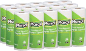 Marcal Paper Towels 100% Recycled 2-Ply, 60 Sheets Per Roll