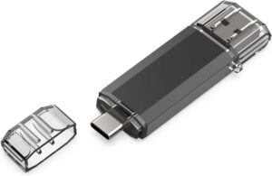 Vansuny 64GB Type C Flash Drive 2 in 1 OTG USB 3.0 + USB C Memory Stick with Keychain Dual Type C USB Thumb Drive