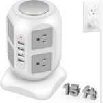 GLCONN Power Strip with Multiple Outlet Plug with surge protector