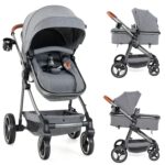 INFANS 2 in 1 High Landscape Convertible Baby Stroller