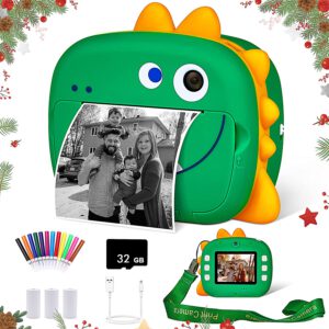 WQ Camera for Kids, Instant Print Camera with 32GB Memory Card