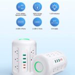 HOYOKI Power Strip Tower Surge Protector - 12 Widely AC Outlets +  2 USB-C + 3 USB