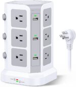 Power Strip Tower by KOOSLA, [15A 1500J] Surge Protector
