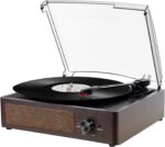 Kedok Vinyl Record Player Turntable with Built-in Bluetooth Receiver