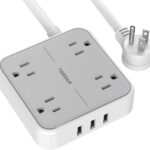 TESSAN Power Strip with 3 USB Ports