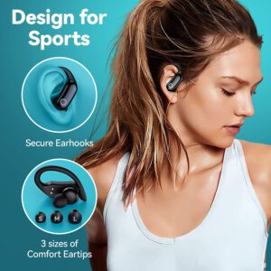GNMN V7 Wireless Earbuds with Ear Hooks - Design for sport