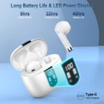 Wasart J55 Bluetooth 5.3 Wireless Semi-In-Ear Headphones