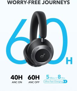 Soundcore Space One Pro - Wireless Adaptive Active Noise Cancelling Over-Ear Headphones