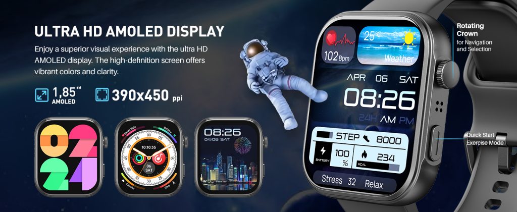 Tozo AMOLED S6 - Best cheap smartwatch