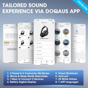 DOQAUS Life 4 mobile app with 9 EQ sound modes