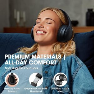 Foldable DOQAUS Life 4 headphones with travel-friendly design